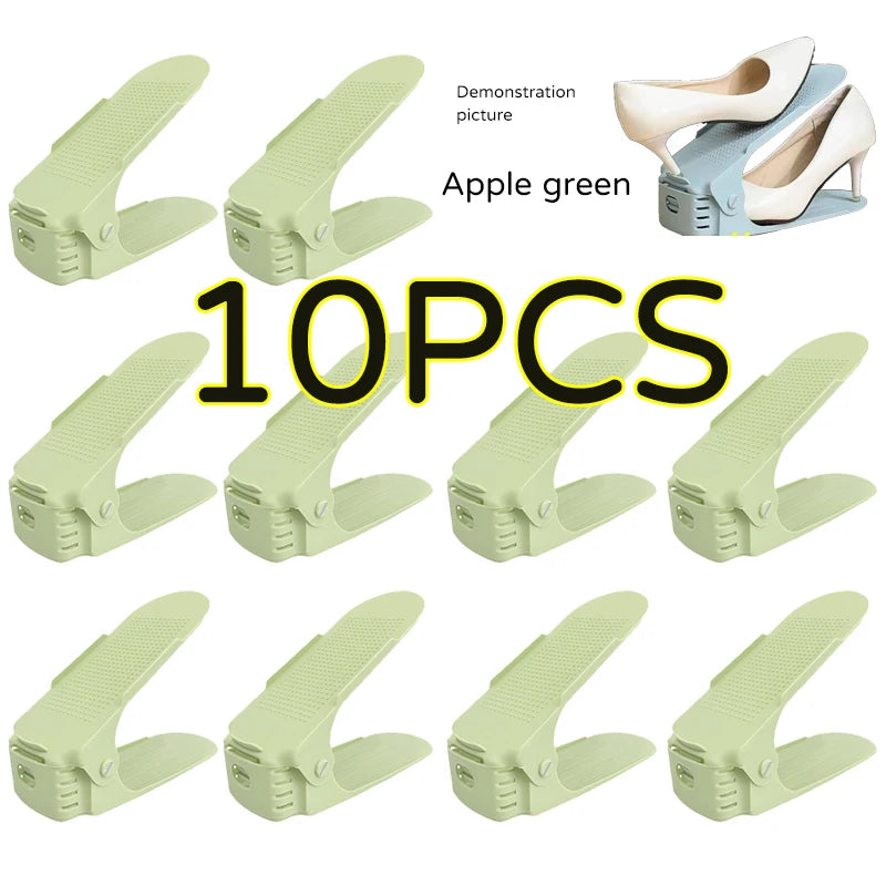 5Pcs Foldable Plastic Shoe Rack Set, Sturdy and Space-Saving, Ideal for Entryways, Closets, and Dorm Rooms
