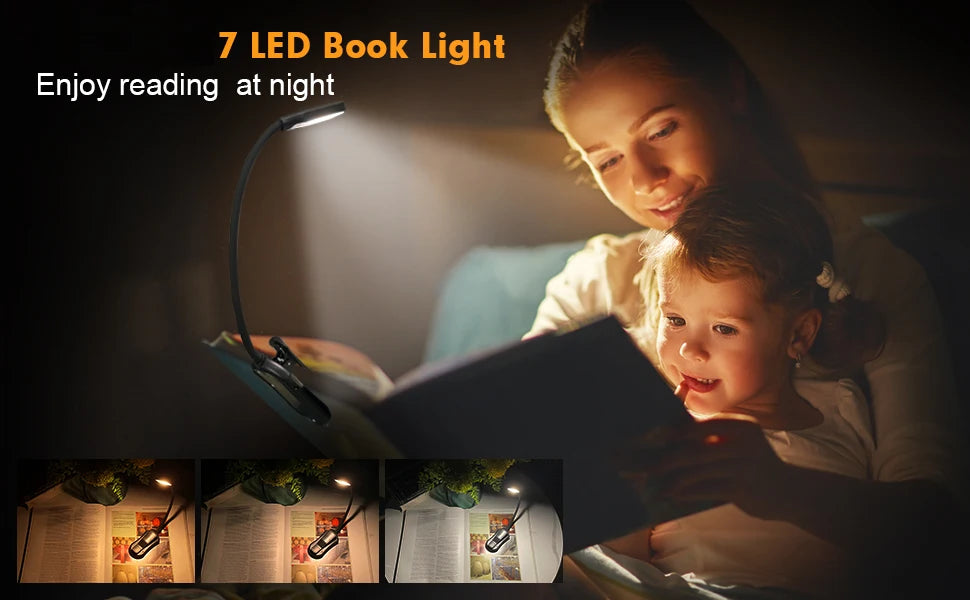 Rechargeable Clip On Book Light