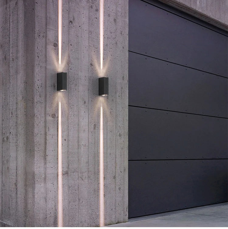 Silver Aluminum COB Outdoor Wall Light