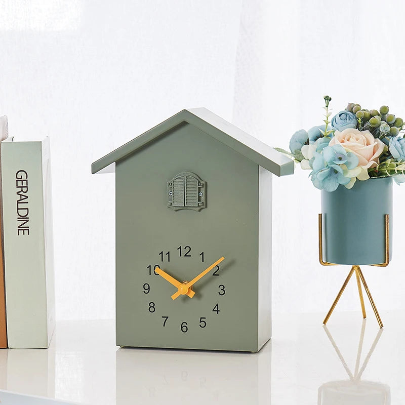 Cuckoo Quartz Wall Clock Modern Bird Living Room Hanging Watch