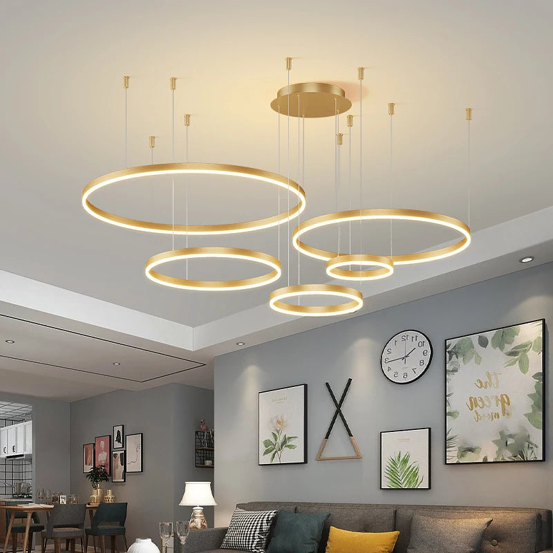 Modern Circular Ring LED Chandelier
