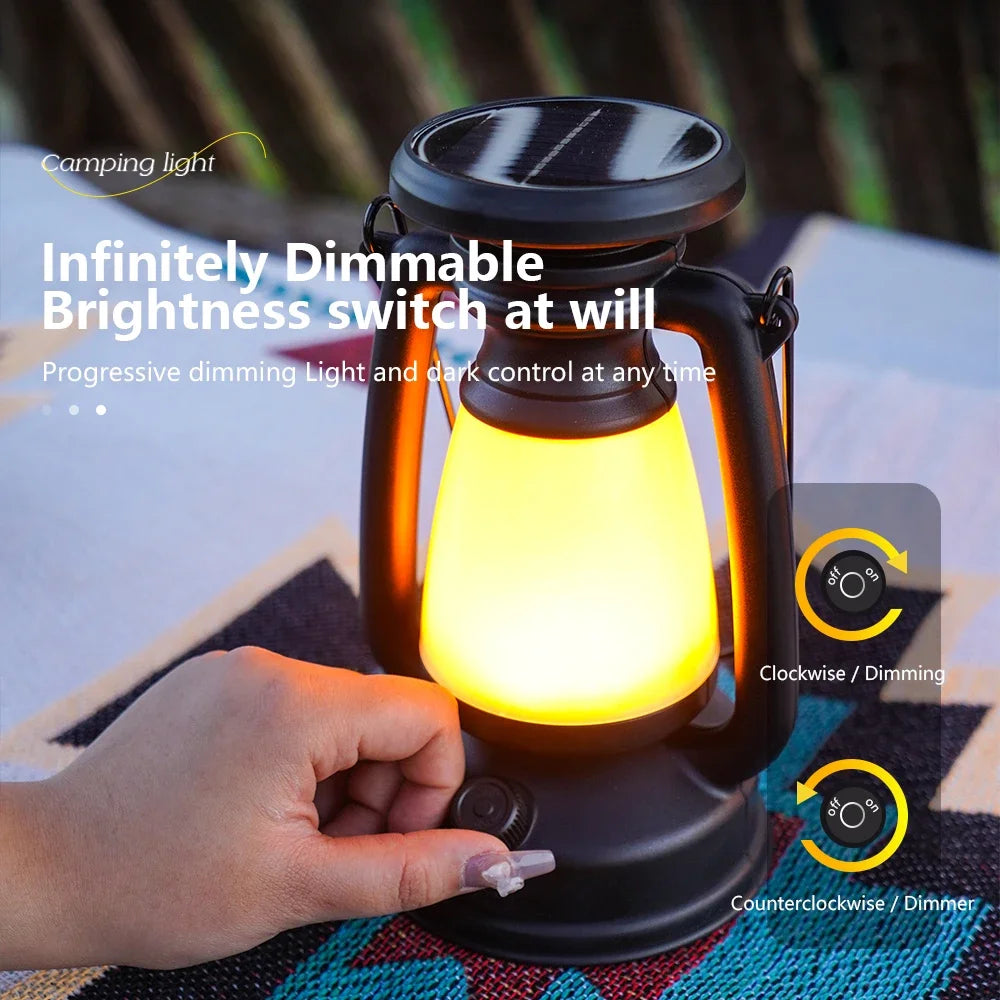 USB Rechargeable Camping Light Portable Camping Lanterns Hanging Tent
