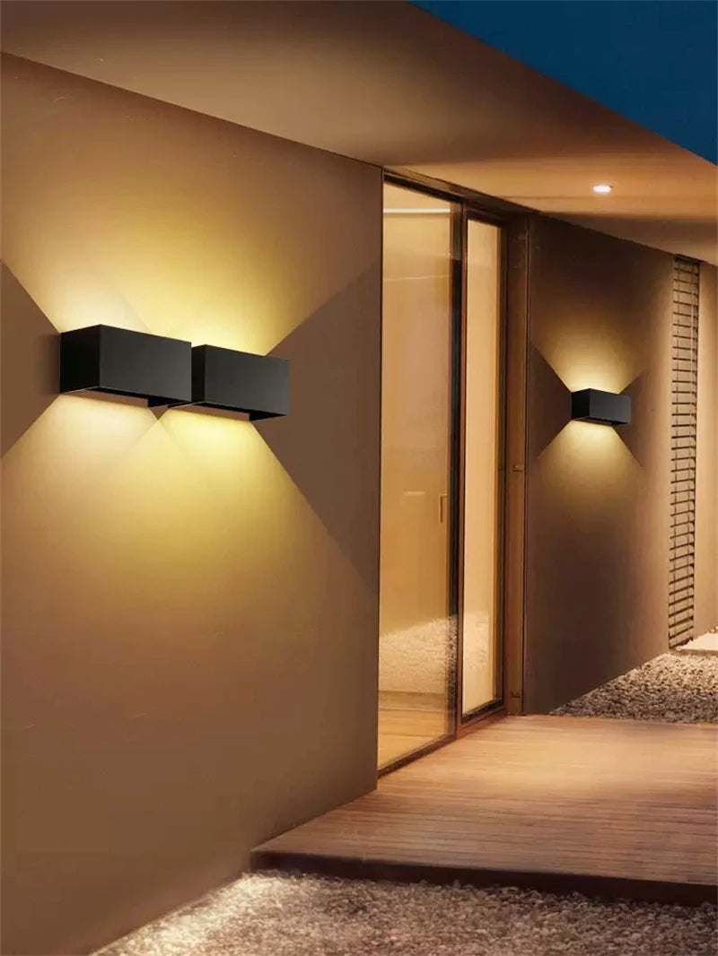 Motion Sensor LED Wall Lamp Outdoor Waterproof IP65 Up Down Sconce