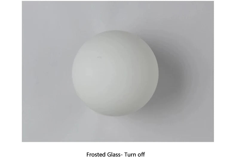 French Bauhaus Glass Ball Wall Lamp