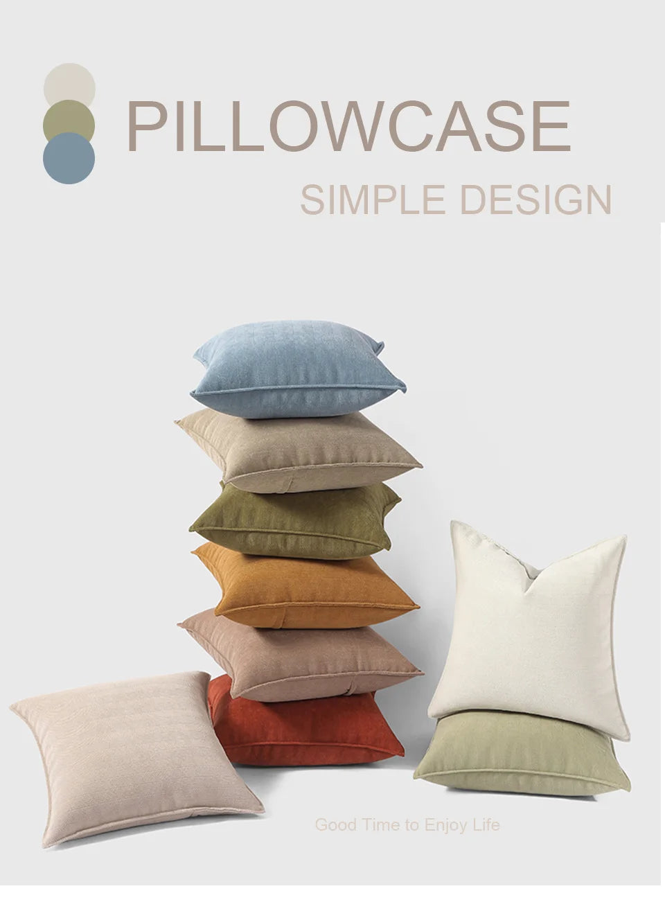 MACT Decorative Pillow Covers Soft Chenille Couch Throw Pillow