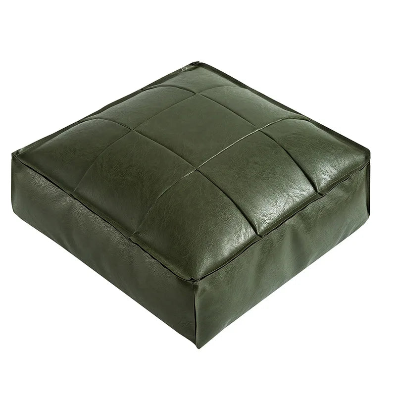 Moroccan Leather Floor Cushion Cover