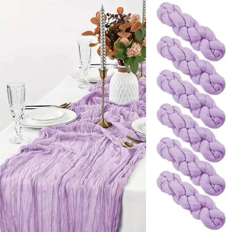 Gauze Cheesecloth Table Runners Set of 6
