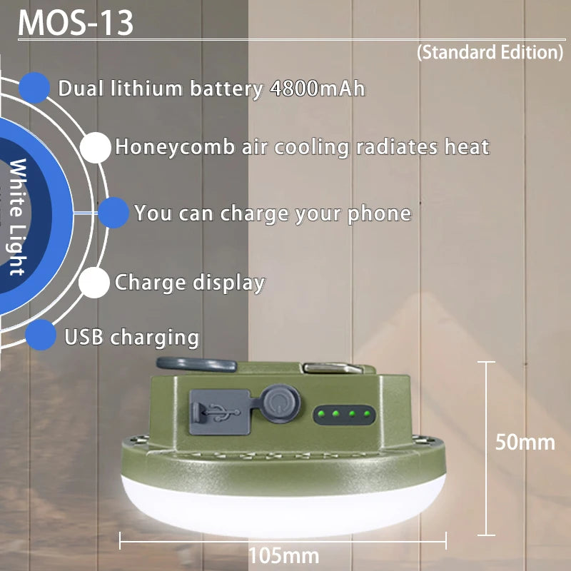 Tent Light Rechargeable Lantern Portable Emergency Night Market Light