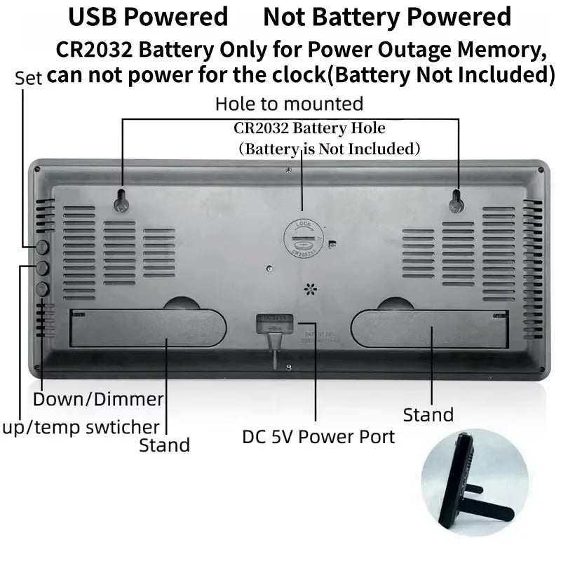 Digital LED Wall Clock