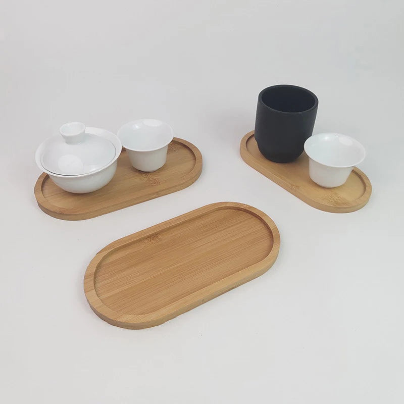 Wooden Serving Trays Oval Wood Tray Platters for Serving