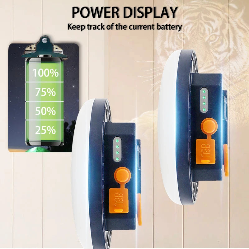 Tent Light Rechargeable Lantern Portable Emergency Night Market Light