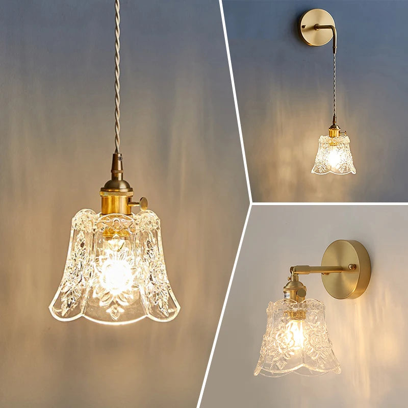 Nordic Flower Glass Pendant Light