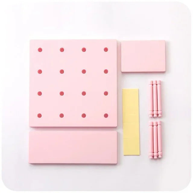 Punch Free Pegboard Display Stand Wall Organizer Storage Plate Living Room Kitchen Bedroom Wall Hanging Decoration Wall Shelf