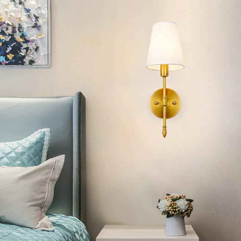 Industrial Fabric Shade Swing Arm Lamp