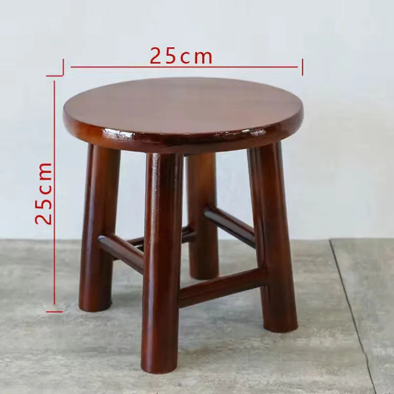 Solid Wood Round Stool