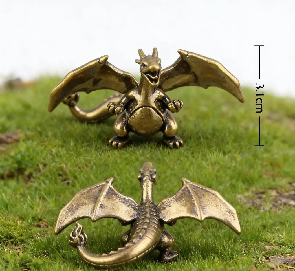Brass Roaring Dragon Figurine