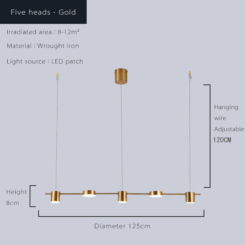 Modern LED Linear Bar Pendant Light