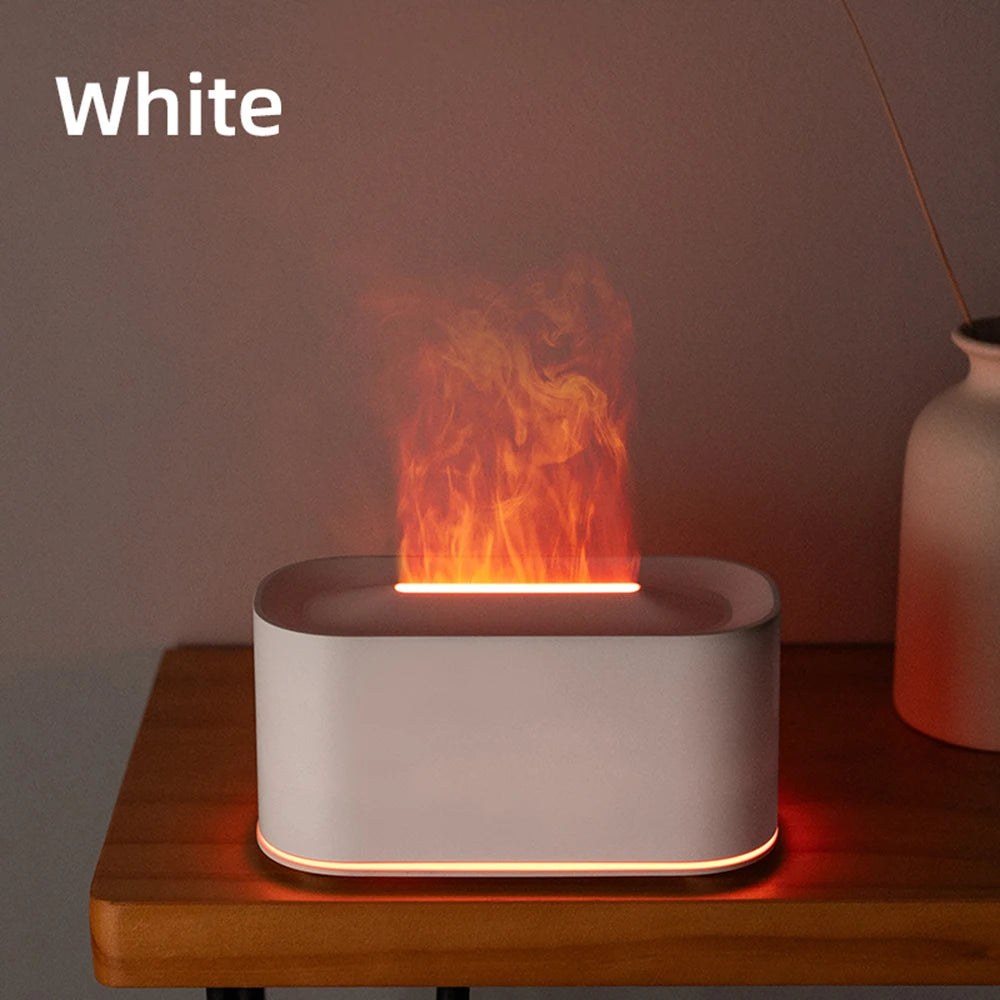 Essential Oil Diffuser,Flame Colorful Water Vapor Fire Humidifier for