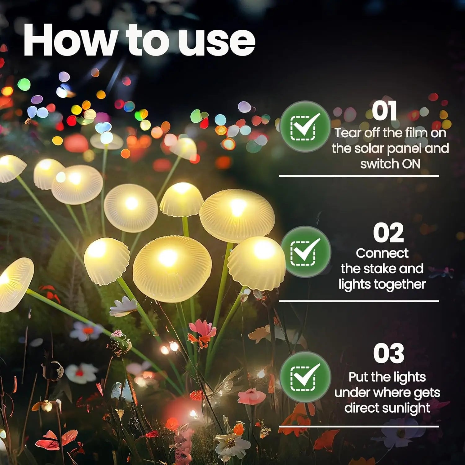 Solar Mushroom Garden Lights