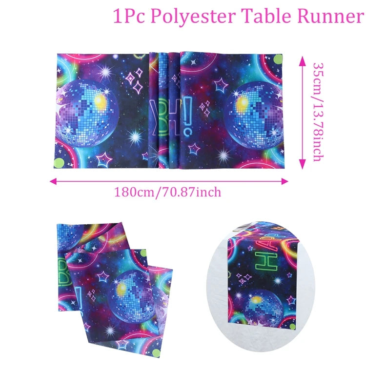 Neon Birthday Party Table Runner