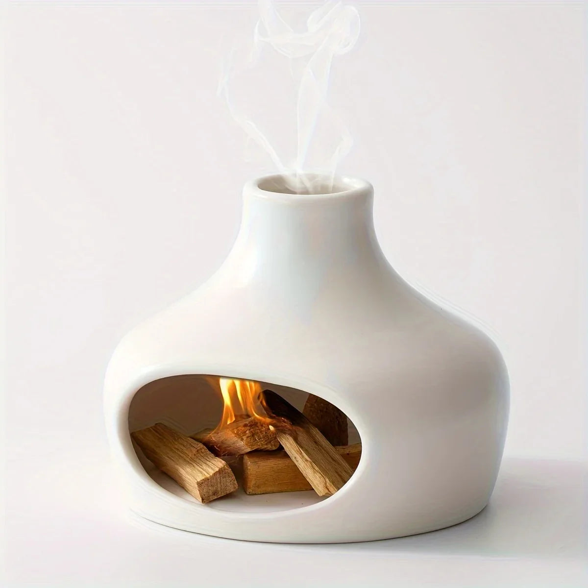 Ceramic Palo Santo and Sage Burner with Chimney