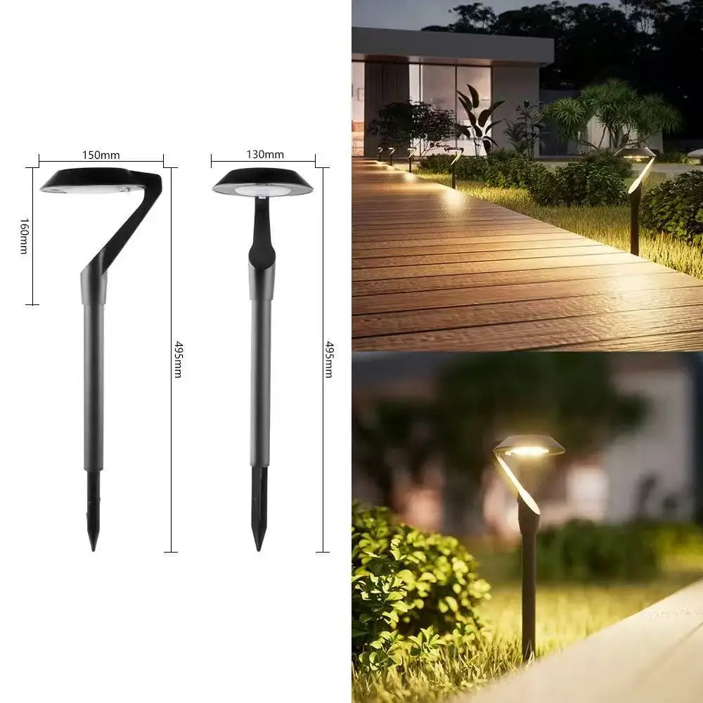 2pc Solar Energy Saving Lamp Super Bright Solar Lawn Lamp Waterproof