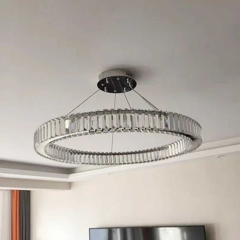 Modern Gold Luxury Crystal LED indoor Chandelier Bedroom Living Room