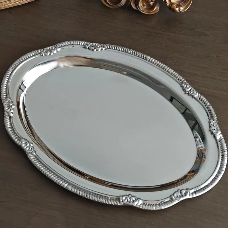Embossed Oval Serving Tray