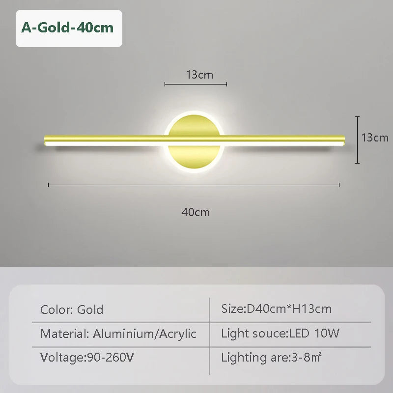 Black Gold Mirror Front Light