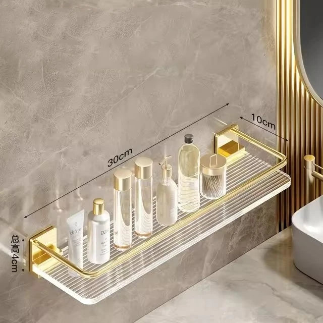 Punch-free Acrylic Bathroom Shelf