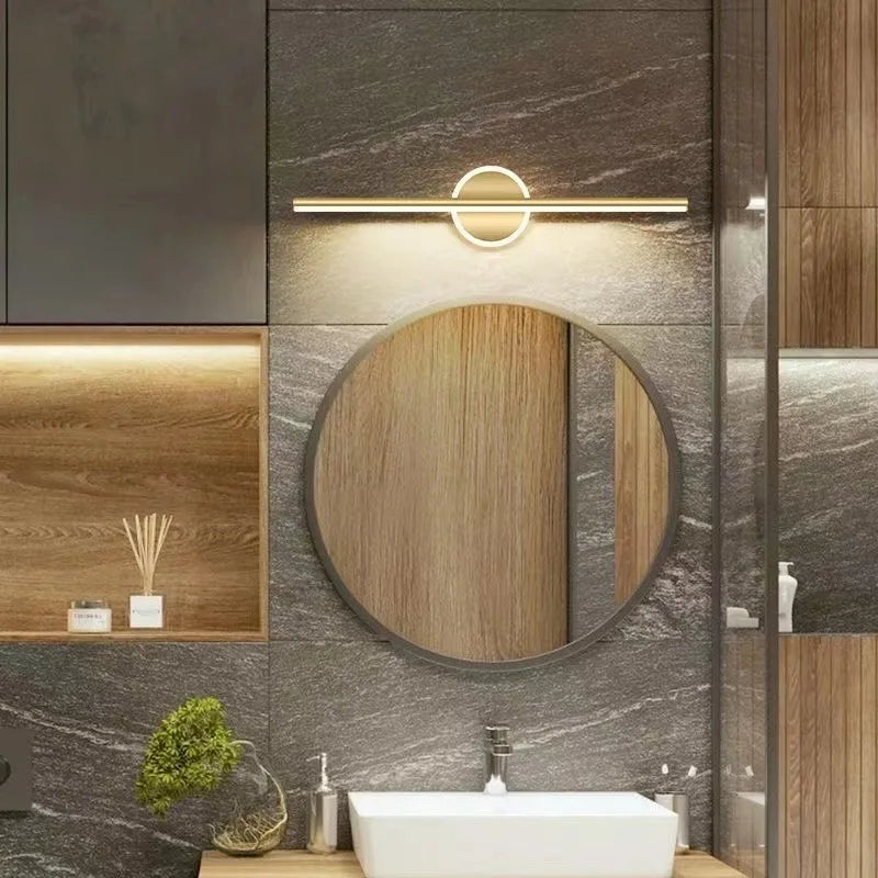 Black Gold Mirror Strip Light