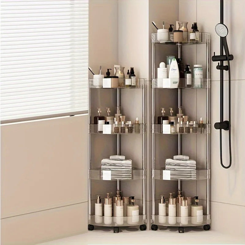 Clear Multi Tier Bathroom Rack