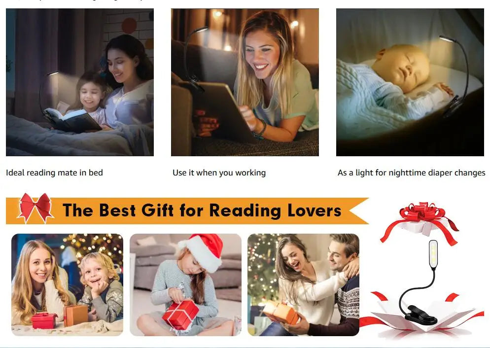 Rechargeable Clip On Book Light