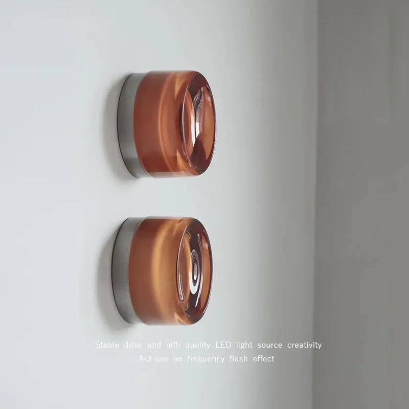 Modern Glass Round Wall Sconce