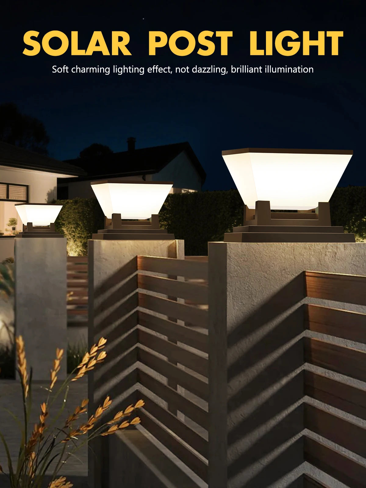 Solar Column Light Auto Night on Day Off 3 Colors IP65 Waterproof