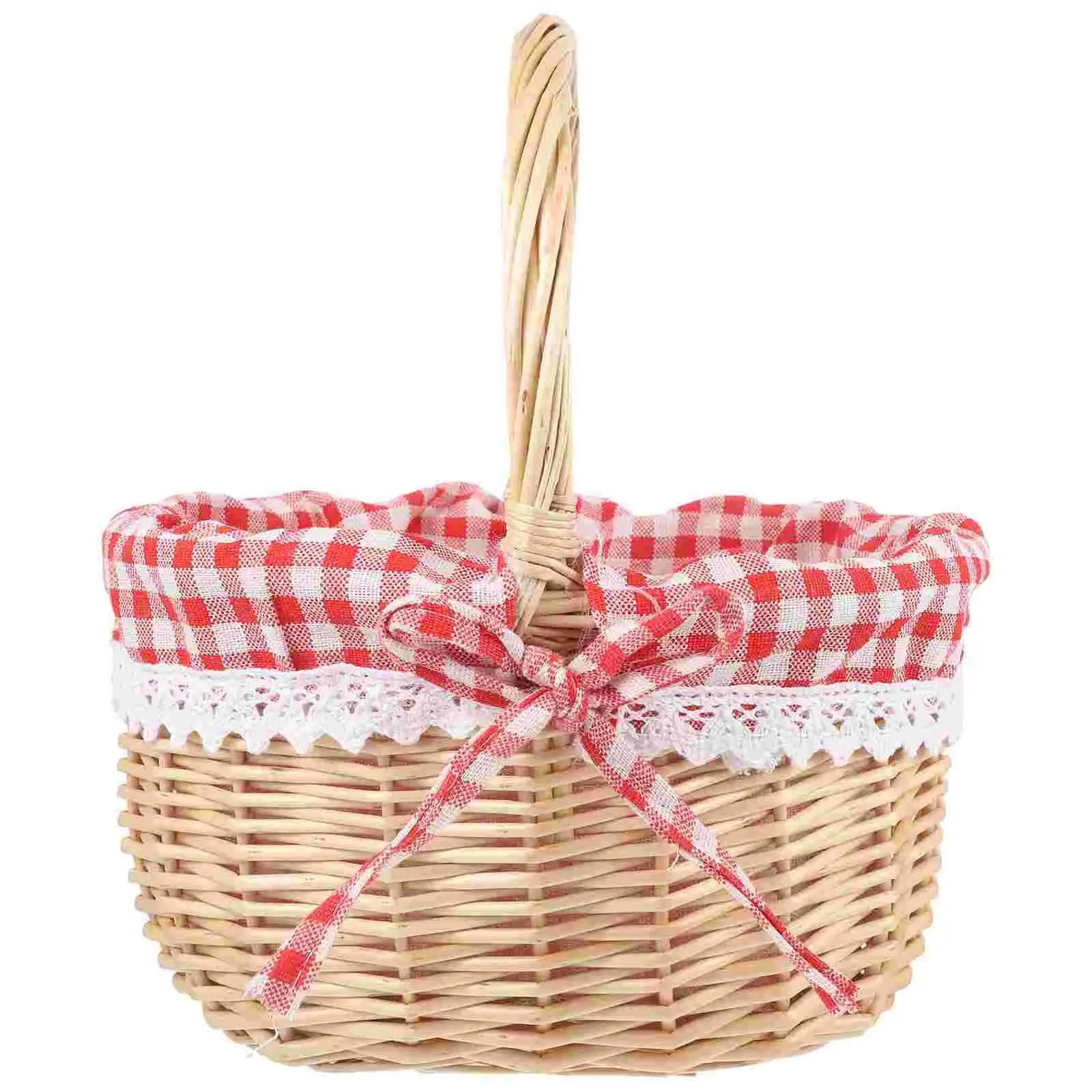 Hand Woven Wicker Picnic Basket