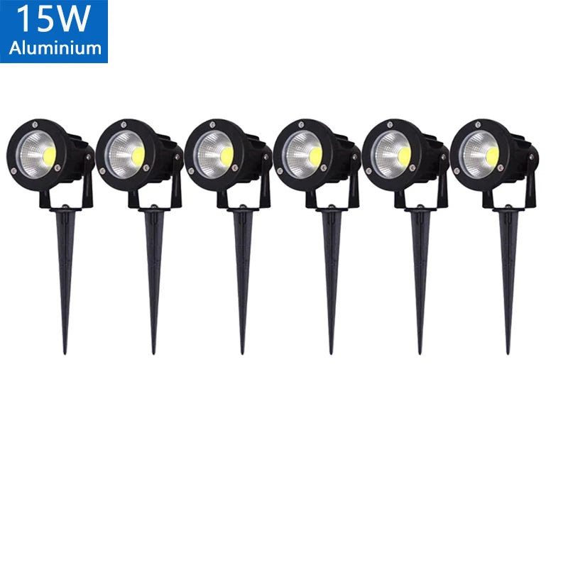 LED Garden Lawn Spike Light Set