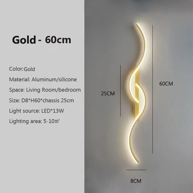 Modern LED Wall Lamp Minimalist Led Light Bedroom Bedside Long Strip