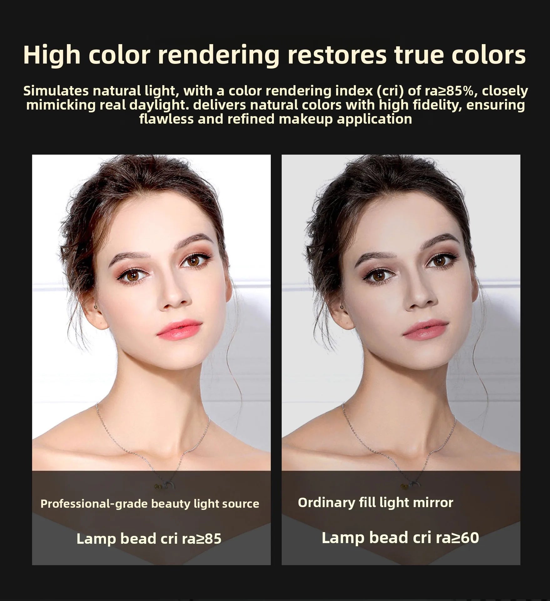 Round LED Makeup Vanity Mirror