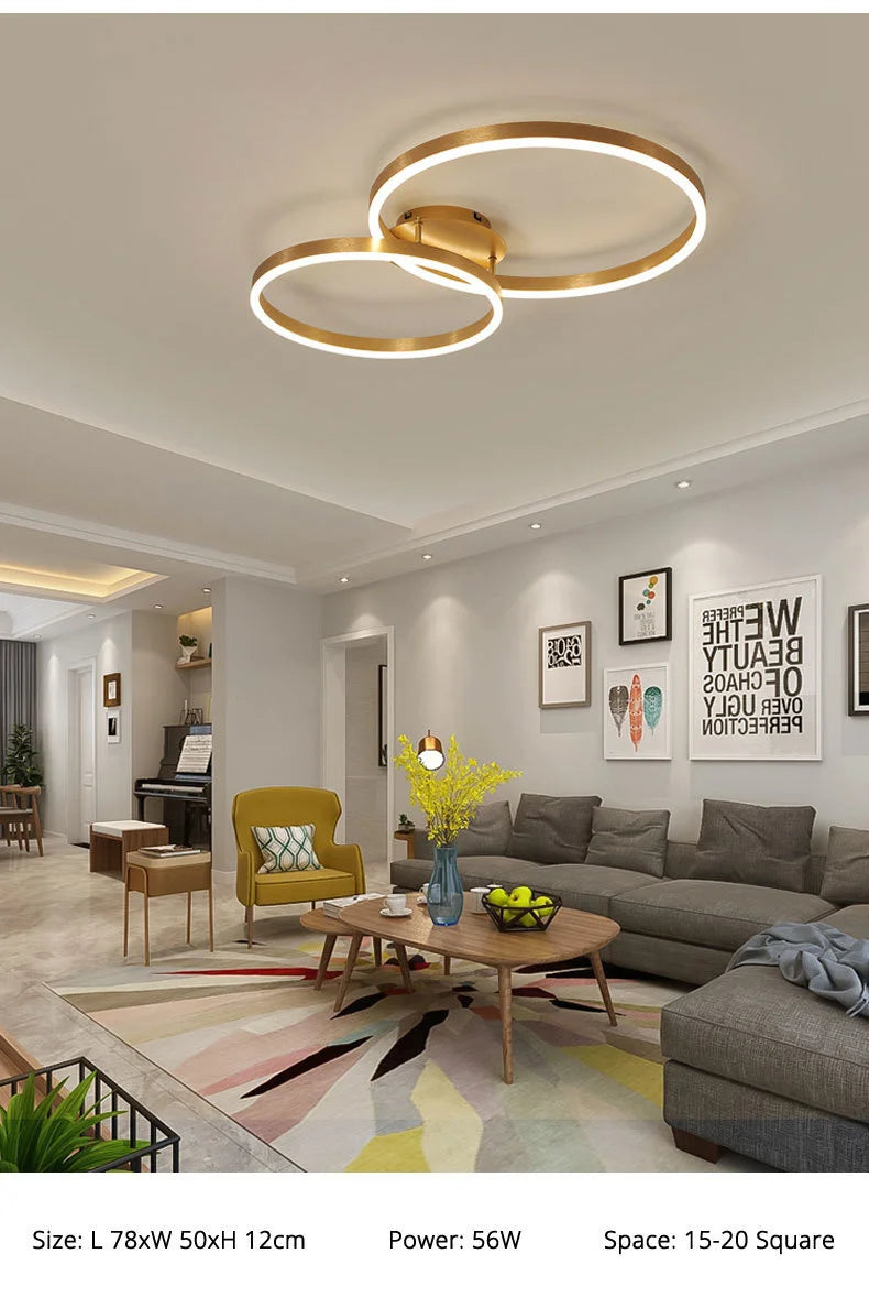 Nordic Multi Ring Circle Chandelier