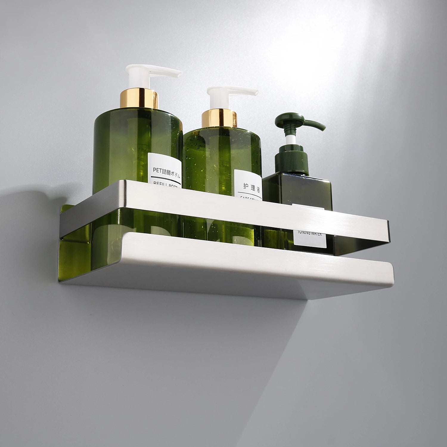 Bathroom Shelf 304 Stainless Steel Shower Rack Corner Shelf Square Bath Shower Wall Mounted Storage Organizer Rack