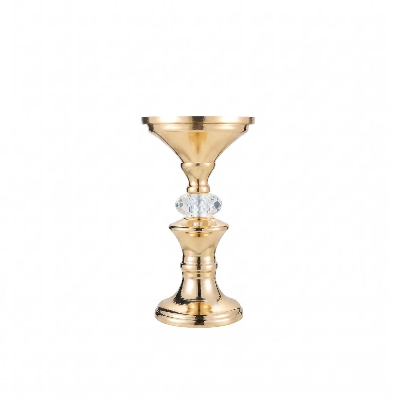 Gold Metal Pillar Candlestick Holders Vintage Pillar Candle Holders