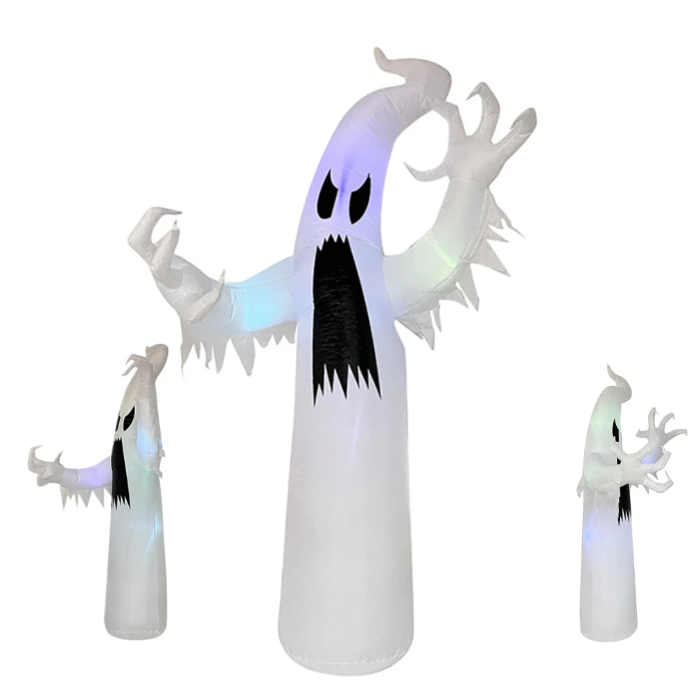 Inflatable White Ghost with LED Lights
