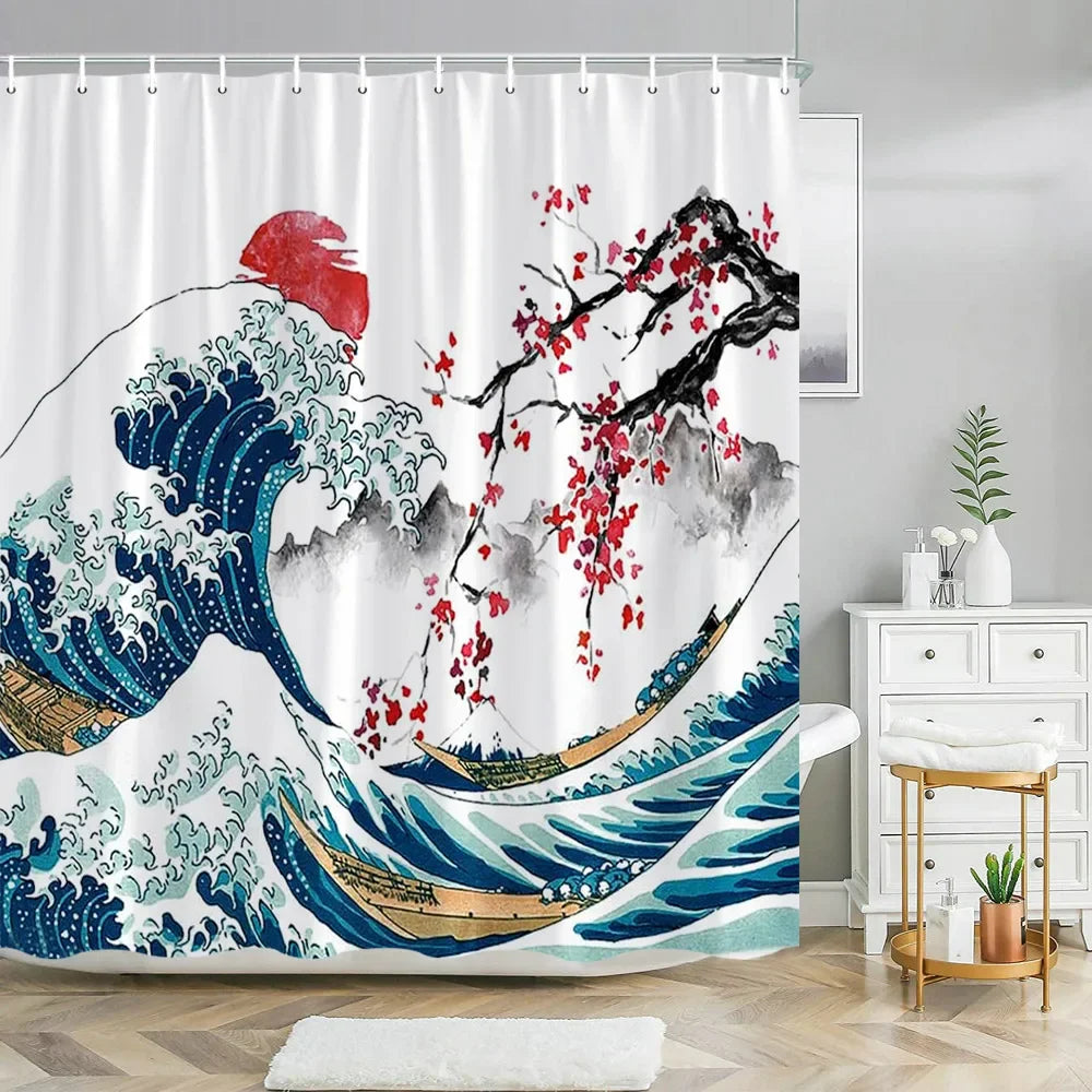 Japanese Sakura Shower Curtain