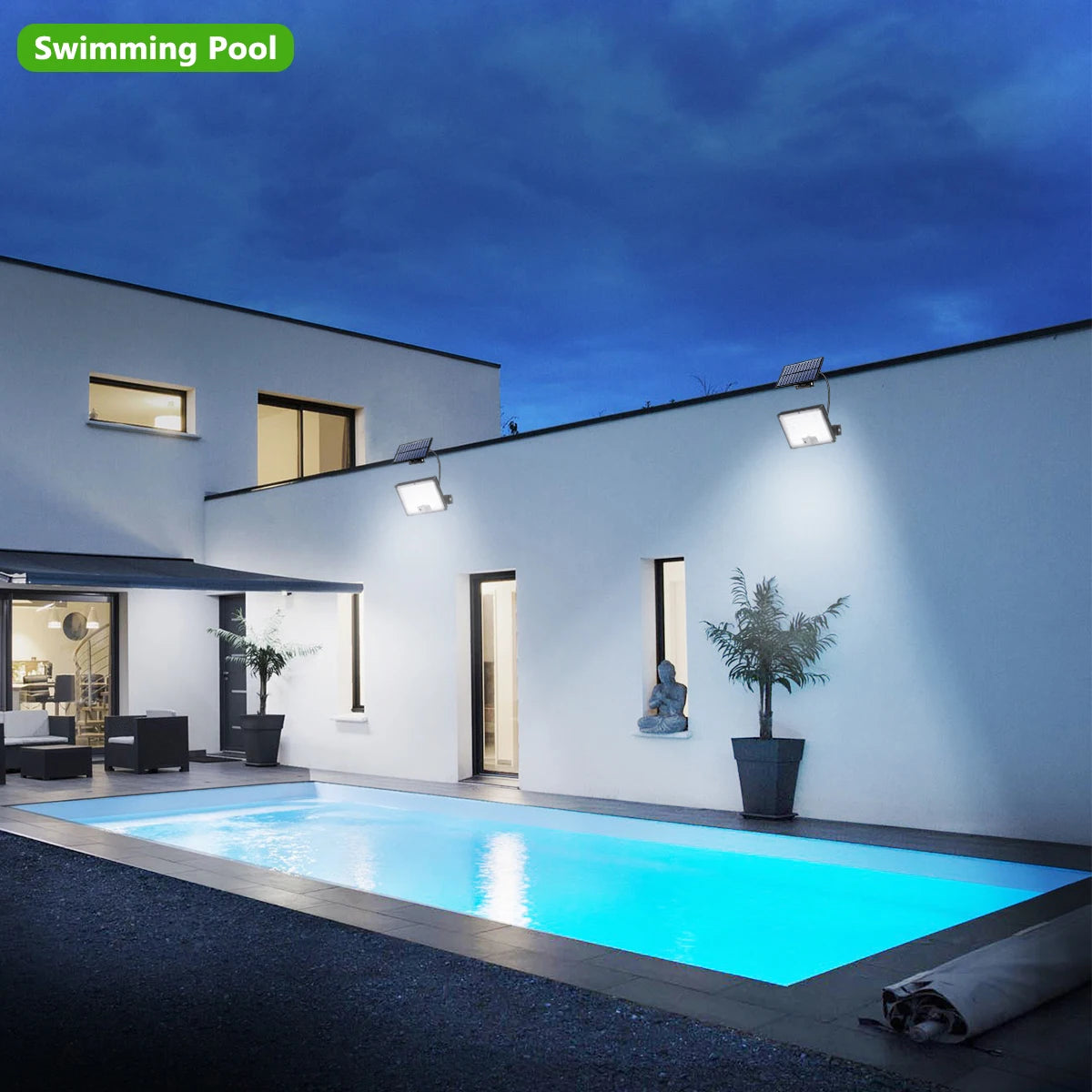 Solar Lights Outdoor with Motion Sensor Solar Flood Lights Waterproof