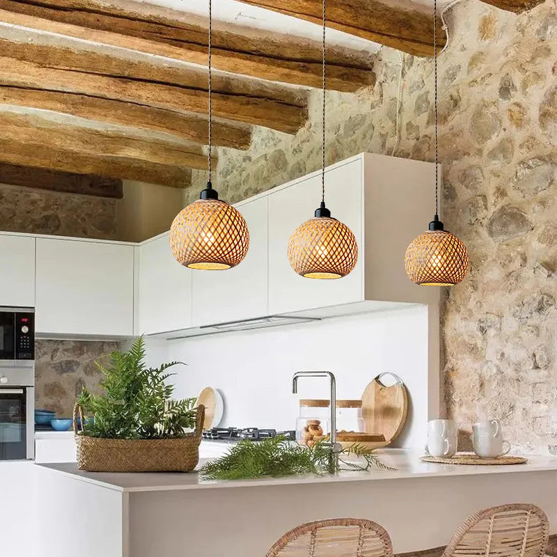 Handmade Rattan Bamboo Pendant Lamp