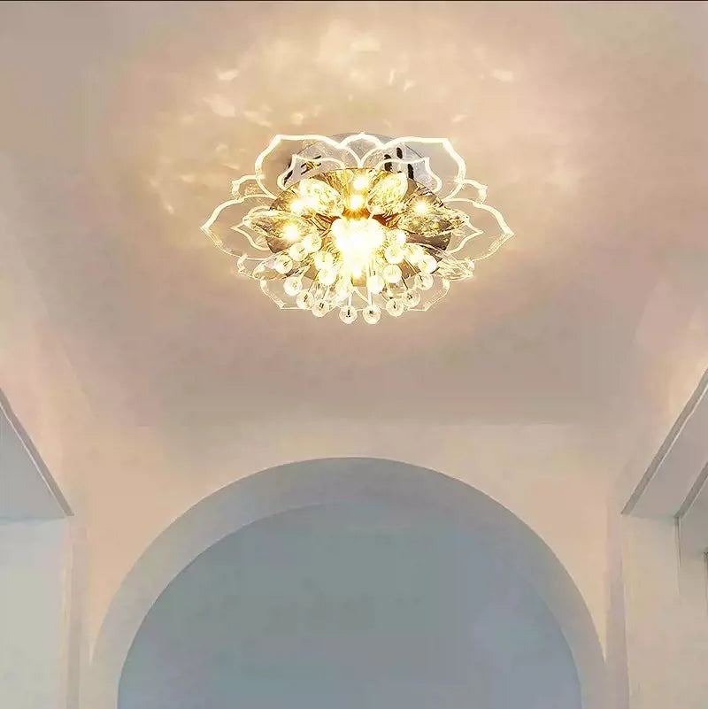 Crystal Flower LED Ceiling Light