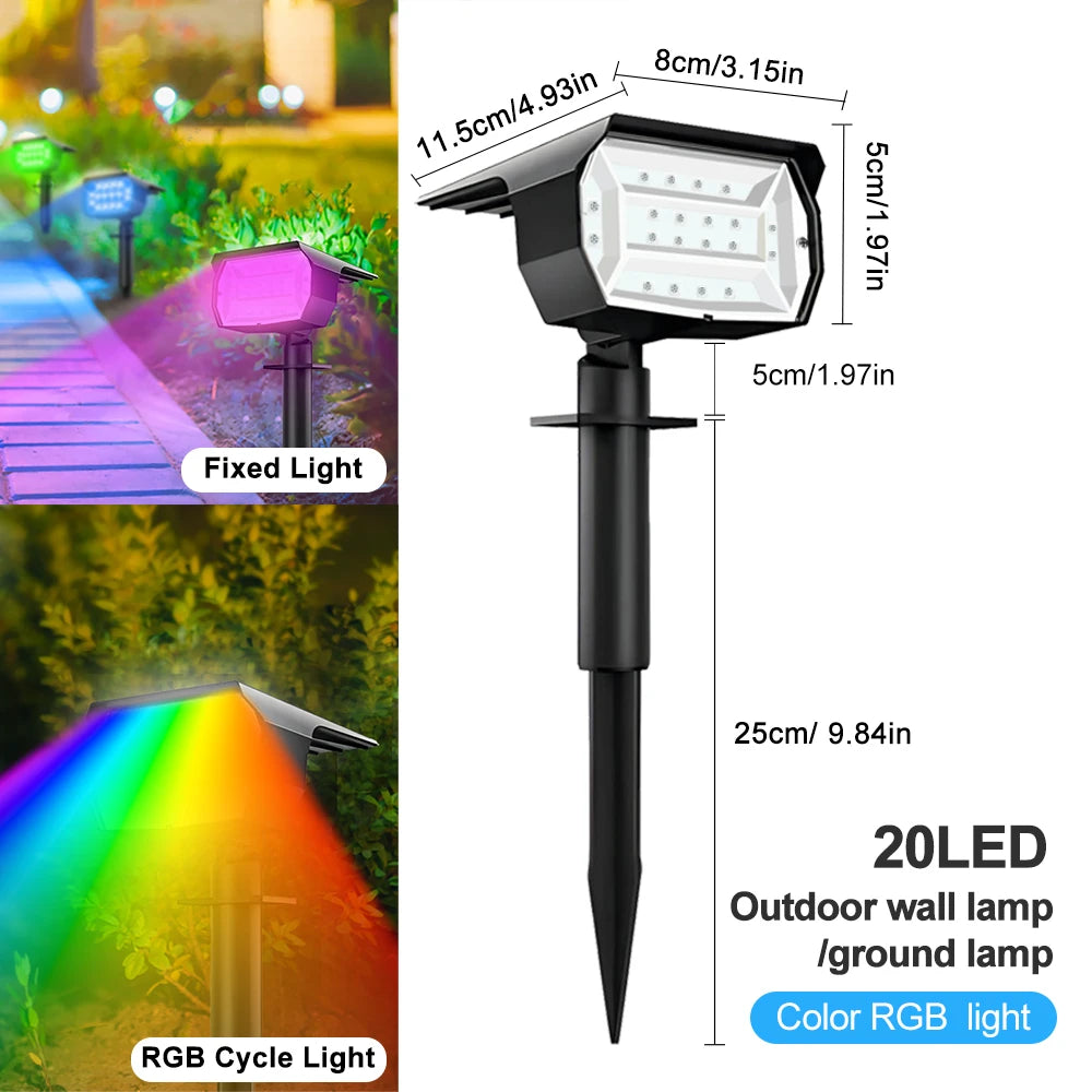 RGB Solar Landscape Spotlight