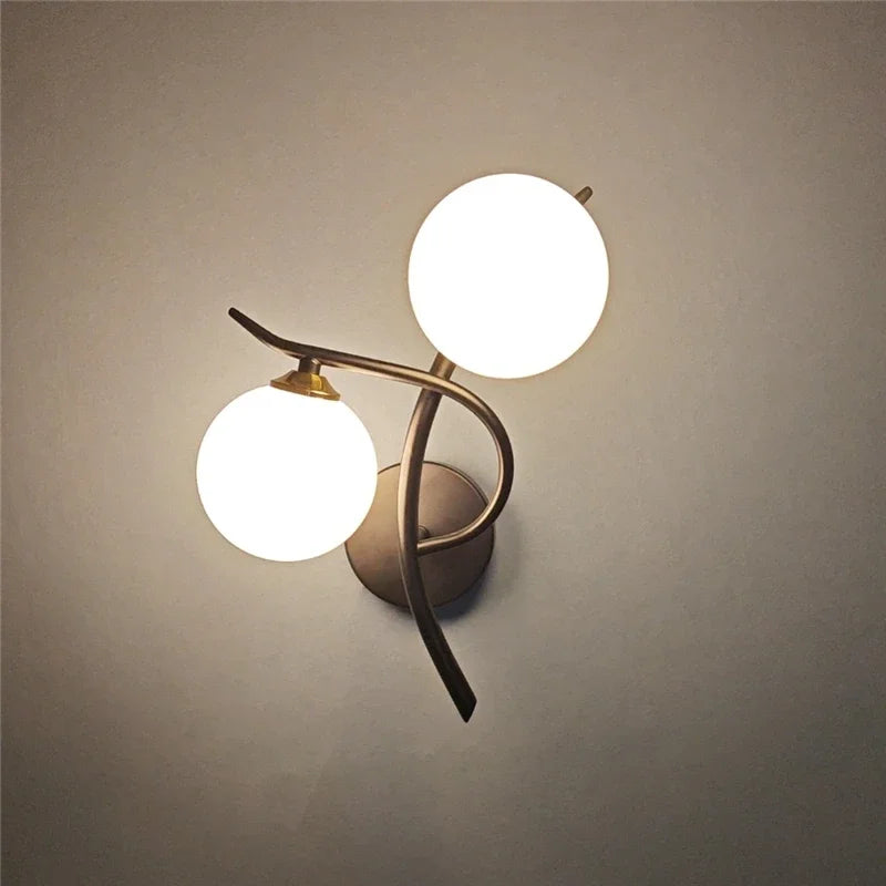 Twin Globe Iron Wall Lamp