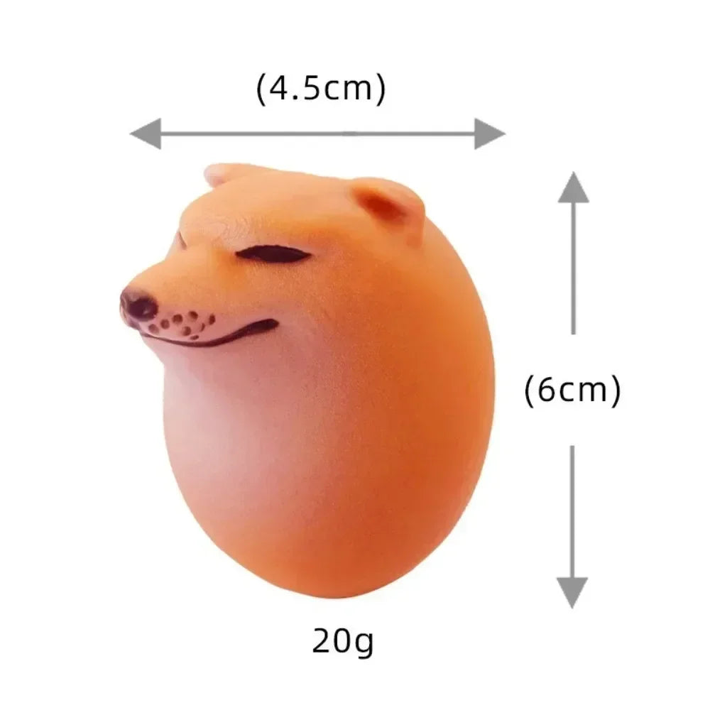 Cute Shiba Inu Egg Figurine Realistic Dog Statue Desktop